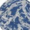 Homeroots 8' Navy Blue Gray And Ivory Round Abstract Washable Indoor Outdoor Area Rug 600110 - alternate 7