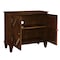 Homeroots 34in Brown Wood Carved Geometric Accent Cabinet With Two Doors 691651 - alternate 7