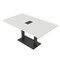 Skutchi Designs Rectangle Conference Table With Power, 36 in W, 72 in L, White HAR-REC-36X72-DOU.BK-WA7976-EBLK - alternate 1
