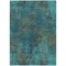 Homeroots 10' X 14' Teal Blue Navy Blue And Brown Abstract Washable Indoor Outdoor Area Rug 612369 - alternate 8