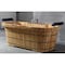 Alfi Brand 65" 2 Person Free Standing Cedar Wooden Bathtub W/Fixtures & Headrests AB1130 - alternate 9