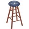 Holland Bar Stool Co Oak Bar Stool, Medium Finish, US Naval Academy NAVY Seat RC30OSMed - alternate 1