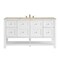 James Martin Vanities Breckenridge 60" Single Vanity, Bright White, w/ 3 CM Tajnar Eclos Top w/FreePower Wireless Charger 330-V60S-BW-FTJR - alternate 1