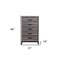 Homeroots 31" Grey Solid Wood Five Drawer Chest 478637 - alternate 5