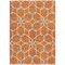 Homeroots 9' X 12' Orange And Ivory Geometric Washable Indoor Outdoor Area Rug 613029 - alternate 9