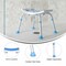 Flash Furniture HERCULES Padded Shower Stool w/Adjustable Height, Non-Slip Feet and Seat Pad in White/Blue DC-HY3401LE-WHTBLU-GG - alternate 9