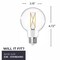 Bulbrite 60-Watt Equivalent Dimmable Clear Filament G25 Medium (E26) LED Bulb, 4000K, 8PK 861631 - alternate 8