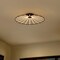 Jonathan Y Anders 23.25" Contemporary Scandinavian Dimmable Stripe UFO Integrated LED Flush Mount, Black/Gold Pa JYL7150A - alternate 8