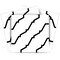 Homeroots 4" X 4" Black and White XL Prism Peel and Stick Removable Tiles 399915 - alternate 1