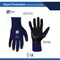 General Electric Unisex Dipped Gloves Black/Blue M 1 pair GG215MC - alternate 4