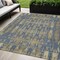 Homeroots 5' X 8' Blue Taupe And Beige Moroccan Washable Indoor Outdoor Area Rug 577188 - alternate 1