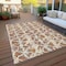 Homeroots 3' X 5' Copper And Ivory Abstract Washable Indoor Outdoor Area Rug 614149 - alternate 9