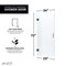 Anzzi Fellow Series 24 in. by 70 in. Frameless Hinged Shower Door in Gunmetal with Clear Tempered Glass and Tsunami Guard SD-AZ09-01GB - alternate 11