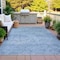 Homeroots 10' X 14' Blue And Ivory Abstract Washable Indoor Outdoor Area Rug 631592 - alternate 9