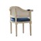 Homeroots 24" Navy Blue And Beige Linen Arm Chair 534000 - alternate 9