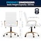 Flash Furniture Mid-Back White Leather Swivel Office Chair with Gold Frame and Arms GO-2286M-WH-GLD-GG - alternate 19
