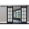 Sartodoors Sturdy Double Barn Door with Frosted Glass 64x96 (2* 32x96) Solid Core Modern Interior VEREGIO7412DB-ANT-6496 - alternate 1