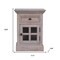 Homeroots 24" Gray Solid Wood And Glass Distressed Two Drawer Nightstand 651592 - alternate 15