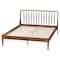 Baxton Studio Maeron Mid-Century Modern Walnut Brown Queen Platform Bed with Spindle Headboard 254-13898-ZORO - alternate 8