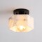 Jonathan Y Tessa 8" 1-Light Modern Contemporary Alabaster/Iron Hexagonal LED Semi Flush Mount, White Marbling/Bl JYL1204B - alternate 10