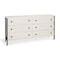 Homeroots 63in Gray And White Wood Carved Geometric Six Drawer Sideboard 611019 - alternate 5