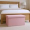Homeroots 30" Pink Boucle Storage Ottoman 590481 - alternate 2