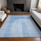 Homeroots 3' X 5' Sky Blue And Denim Blue Geometric Washable Indoor Outdoor Area Rug 582698 - alternate 7