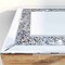 Homeroots 47" Silver Mirrored Glass And Faux Crystals Console Table With Shelf 568866 - alternate 8