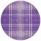 Homeroots 8' Purple Gold And Ivory Round Plaid Washable Indoor Outdoor Area Rug 596359 - alternate 7