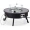 Leisuremod Walbrooke Patio Round Fire Pit and Tank Holder with Slats Design, Black WBLS-29-24-GL - alternate 10