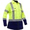 Bisley ANSI Type R Class 2 Women's Long Sleeve Work Shirt with Navy Bottom 313W6491H-YN/L - alternate 1