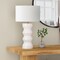 Homeroots 28" White Ceramic Table Lamp With White Drum Shade 524416 - alternate 8