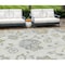 Homeroots 9' X 12' Ivory Gray And Gold Floral Washable Indoor Outdoor Area Rug 589480 - alternate 1