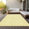 Homeroots 5' X 8' Yellow And Ivory Geometric Washable Indoor Outdoor Area Rug 613814 - alternate 9