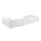 Homeroots White Italian Leather Power Reclining U Shaped Eight Piece Corner Sectional With Console 634663 - alternate 5