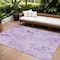 Homeroots 9' X 12' Lavender And Purple Floral Washable Indoor Outdoor Area Rug 583122 - alternate 1