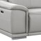 Homeroots 175" Light Gray Italian Leather Reclining Metal USB Sofa 720415 - alternate 10
