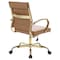 Leisuremod Benmar Leather Office Chair with Gold Frame, Brown BOG19BRL - alternate 7