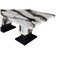 Homeroots 82" Black and White Faux Marble and Wood Double Pedestal Base Dining Table 564893 - alternate 16