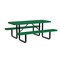 Leisure Craft Rectangle Picnic Table, Green, Surface Mount, 6 ft L T6XPSM-GREEN - alternate 1