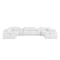 Homeroots White Leather Modular U Shaped Eight Piece Corner Sectional With Console 643911 - alternate 1