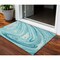 Homeroots 3' X 5' Turquoise Teal Blue And Gray Abstract Washable Indoor Outdoor Area Rug 601308 - alternate 1