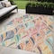 Homeroots 5' X 8' Orange Copper And Gold Geometric Washable Indoor Outdoor Area Rug 589237 - alternate 1