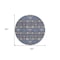 Homeroots 8' Navy Blue Brown And Beige Round Floral Washable Indoor Outdoor Area Rug 605433 - alternate 9