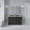 James Martin Vanities Brookfield 60 in. Double Vanity, Black Onyx w/3 CM Carrara White Marble Top 547-V60D-BKO-3CAR - alternate 6