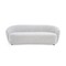 Homeroots 90" Off White Fabric Sofa With Black Legs 488843 - alternate 8