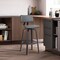 Homeroots 26" Gray And Black Faux Leather Swivel Low Back Counter Height Bar Chair 534433 - alternate 8