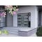 Vdomdoors Front Exterior Prehung Aluminum Double Doors Ronex0131 Grey 1 Sidelight Mirrored Clear Glass 1 RONEX0131DEXD-GRE-W72+12xH96-RH-O - alternate 6