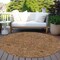 Homeroots 8' Brown Red And Green Round Floral Washable Indoor Outdoor Area Rug 604609 - alternate 8