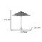 Homeroots 13ft Charcoal Polyester Round Market Patio Umbrella 491981 - alternate 3